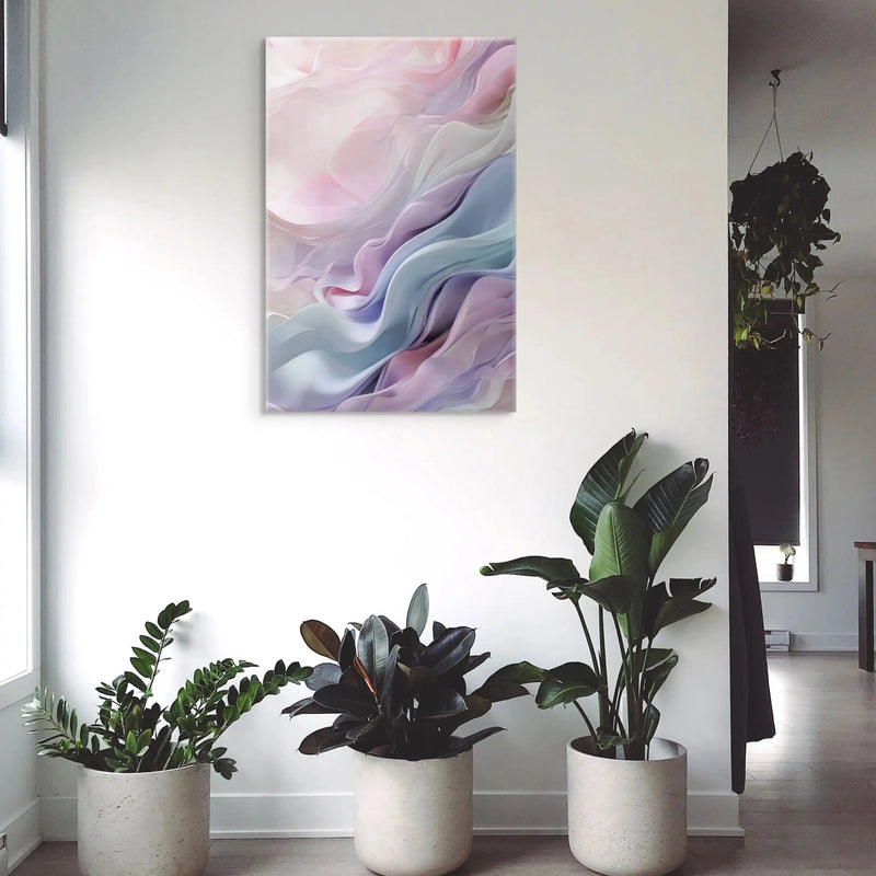 Contemporary Pastel Canvas Print — Soft Abstract Waves — Art Virtuoso