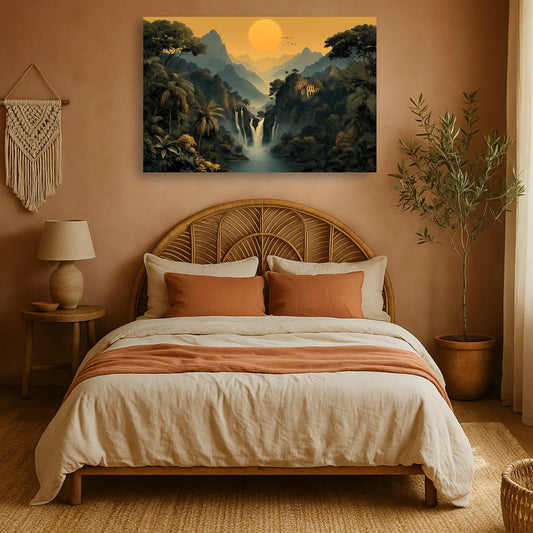 Tableau Paysage Jungle : Vallée des Cascades