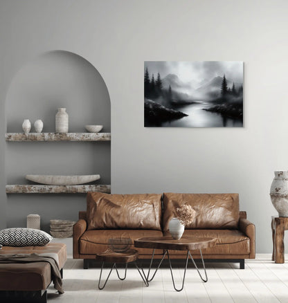 Tableau Paysage Nature Noir et Blanc Affiches, reproductions et œuvres graphiques Art Virtuoso