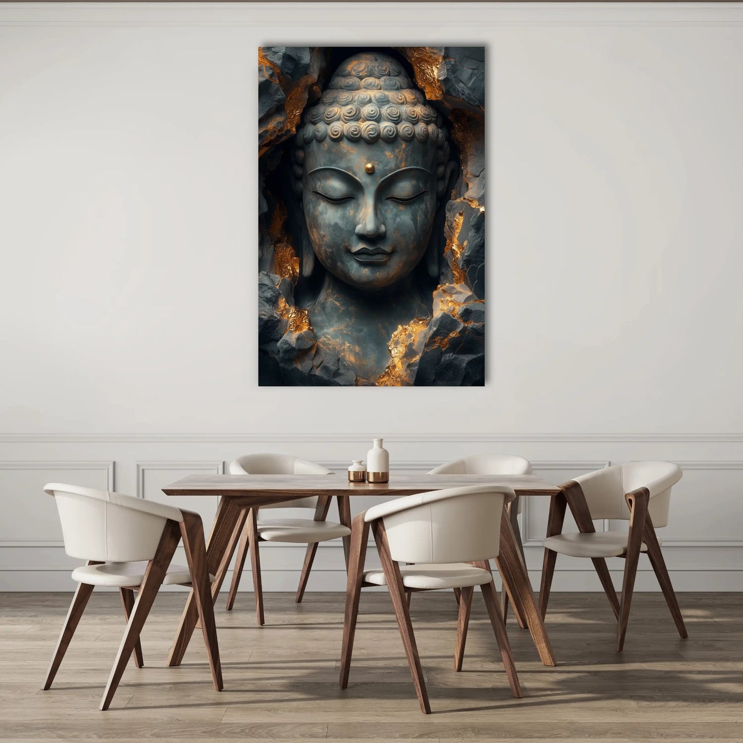 Toile Bouddha Zen Kintsugi