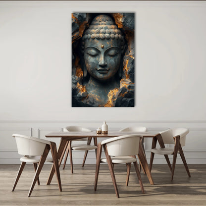 Toile Bouddha Zen Kintsugi