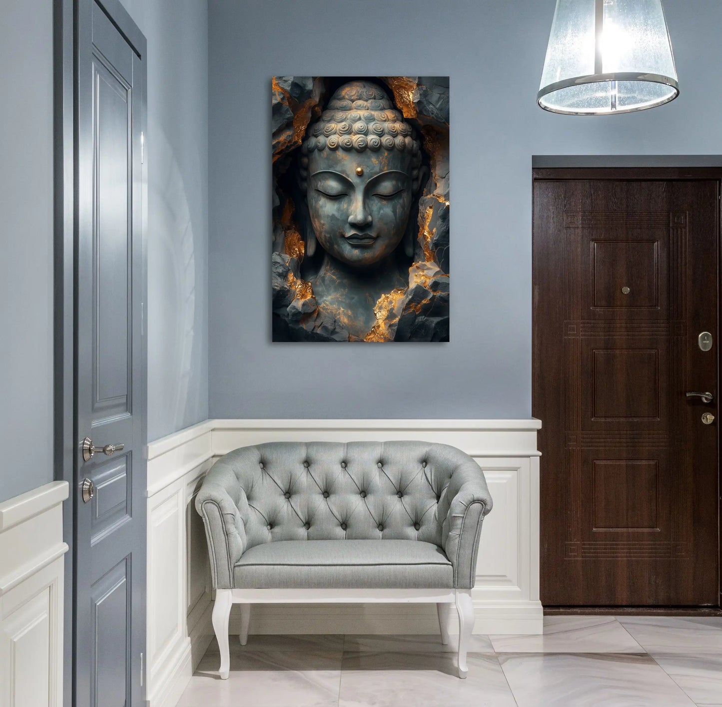 Toile Bouddha Zen Kintsugi