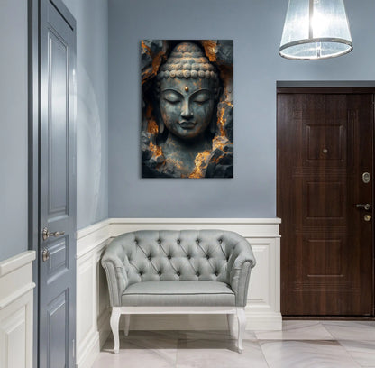 Toile Bouddha Zen Kintsugi