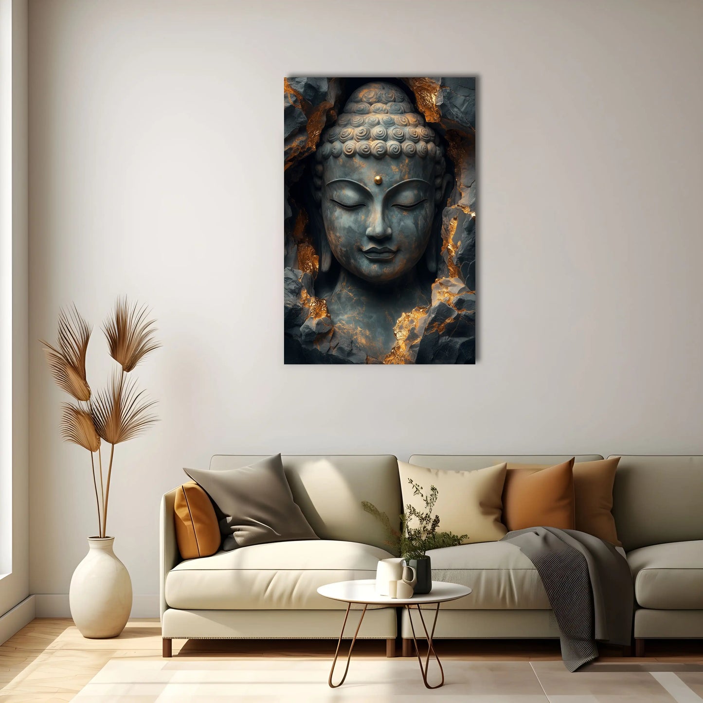 Toile Bouddha Zen Kintsugi
