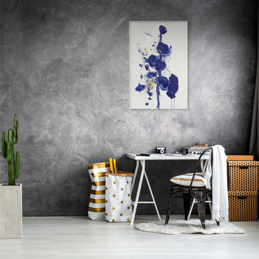 Tableau Peinture - Fleur Bleu Abstraite Affiches, reproductions et œuvres graphiques Art Virtuoso