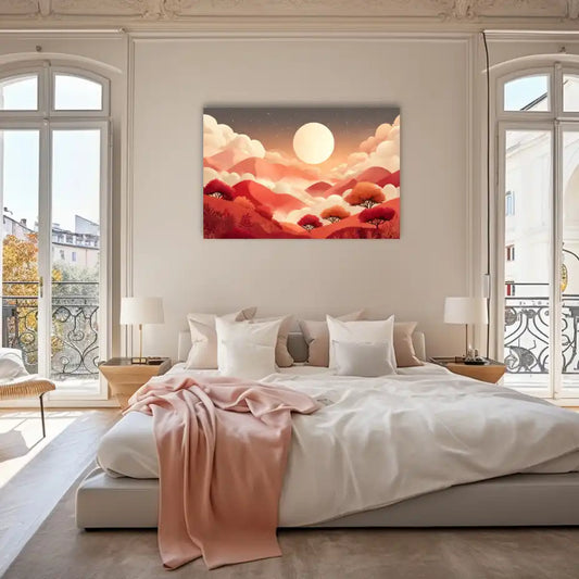 Tableau pour Chambre Cocooning : Aurore Terracotta