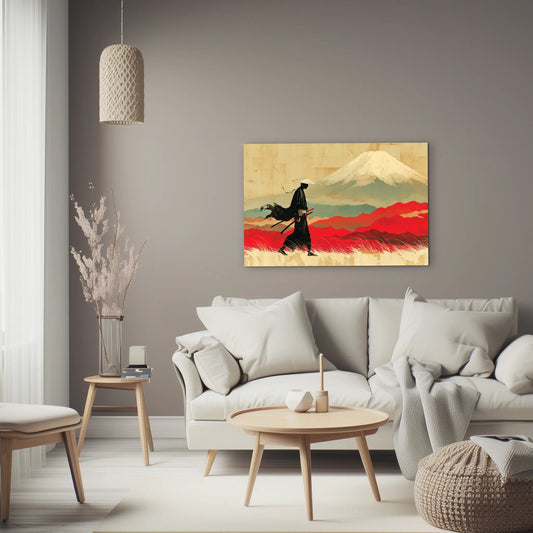 Tableau Ronin – Pèlerin sous le Fuji Sacré