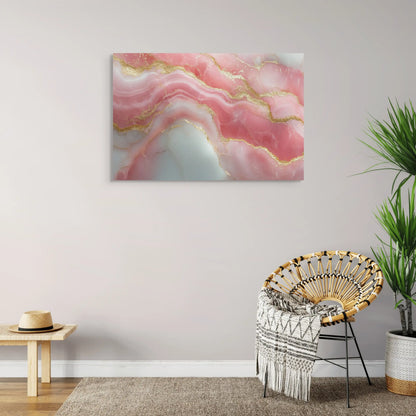 Tableau Rose Moderne - Vagues de Quartz Affiches, reproductions et œuvres graphiques Art Virtuoso