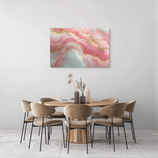 Tableau Rose Moderne - Vagues de Quartz Affiches, reproductions et œuvres graphiques Art Virtuoso