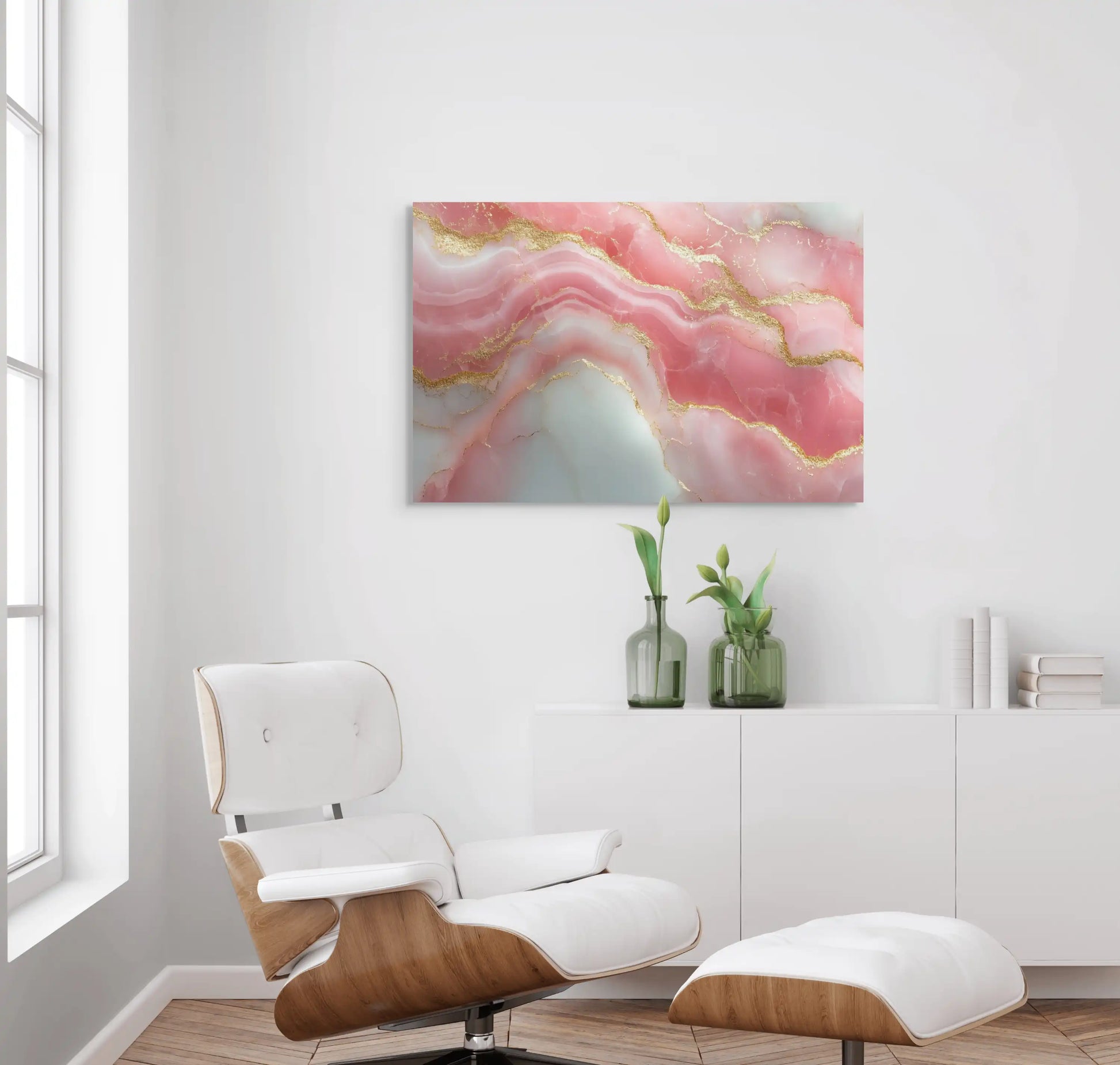 Tableau Rose Moderne - Vagues de Quartz Affiches, reproductions et œuvres graphiques Art Virtuoso