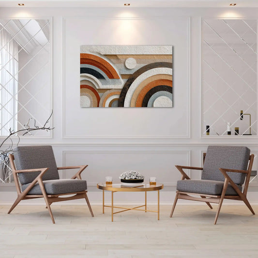 Tableau Salon Cocooning : Harmonie Terrestre