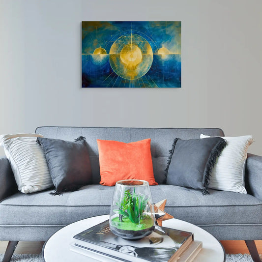 Tableau Scandinave - Bleu Cosmos Affiches, reproductions et œuvres graphiques Art Virtuoso