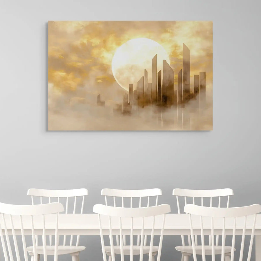 Tableau Scandinave Jaune Aurore