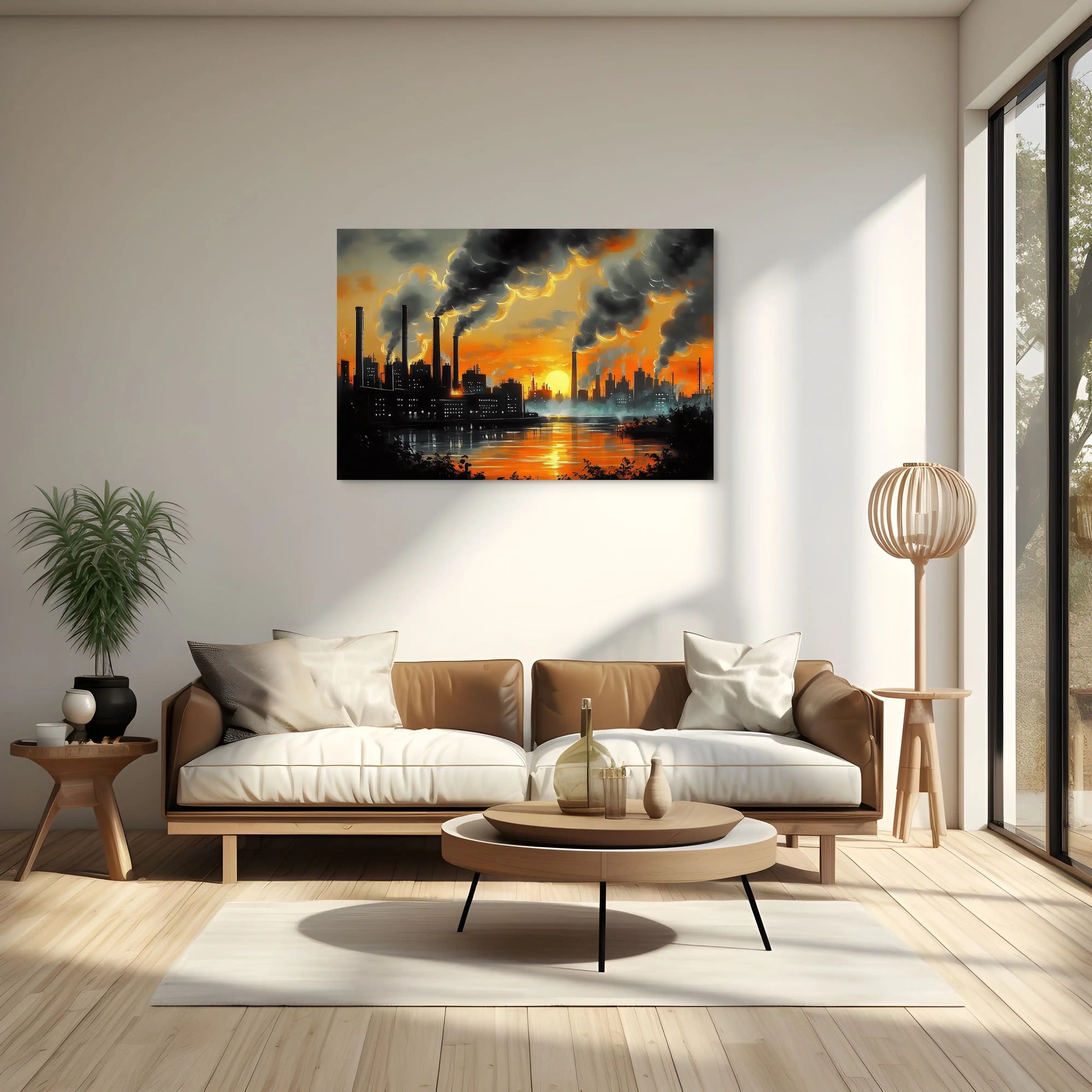 Tableau Style Industriel Vintage au Crépuscule Affiches, reproductions et œuvres graphiques Art Virtuoso