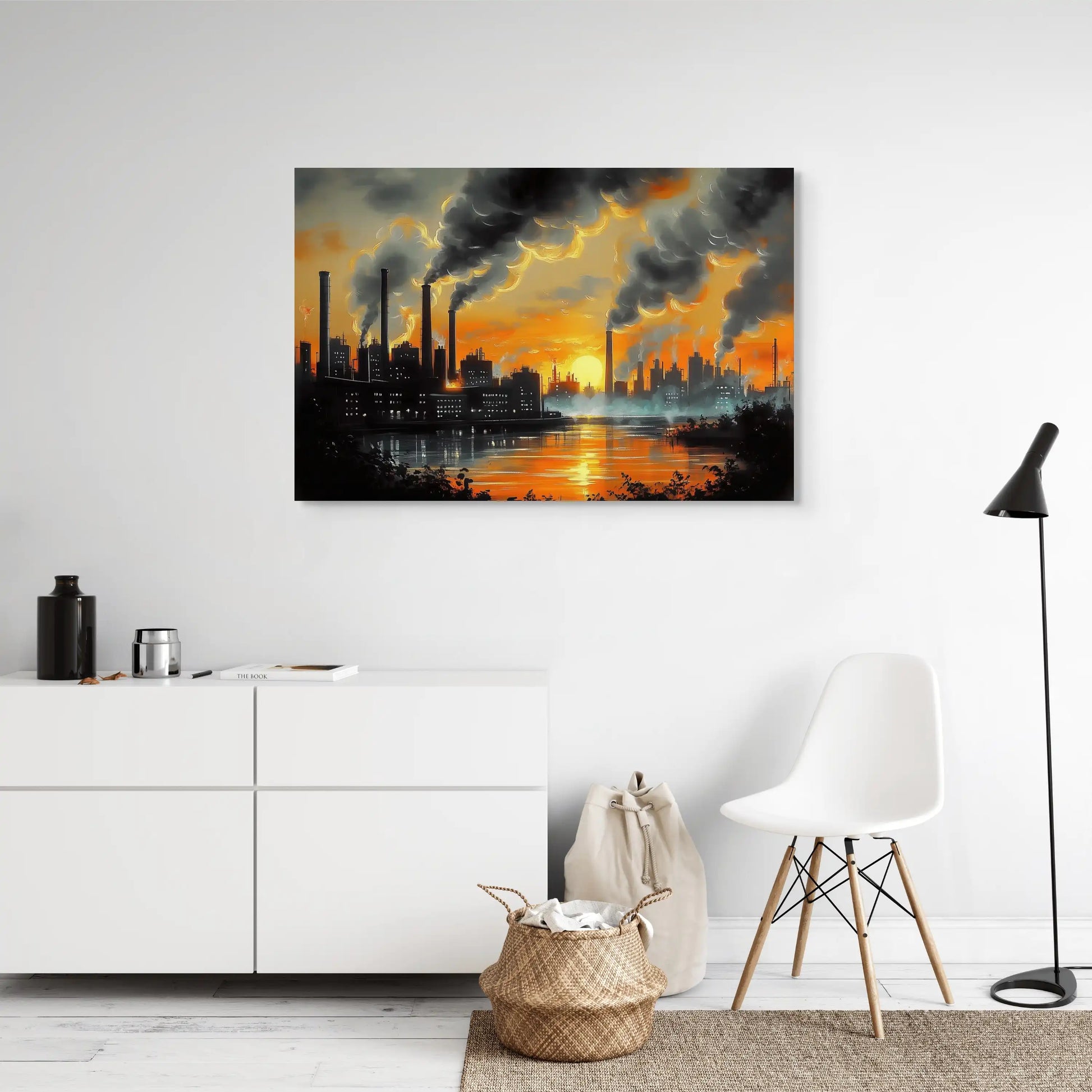 Tableau Style Industriel Vintage au Crépuscule Affiches, reproductions et œuvres graphiques Art Virtuoso