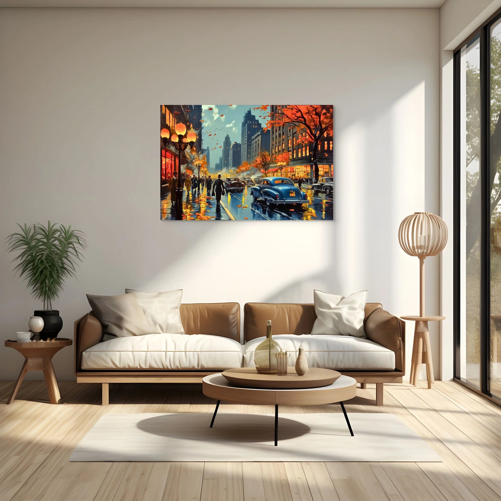 Tableau Style Vintage : Autumn City Affiches, reproductions et œuvres graphiques Art Virtuoso