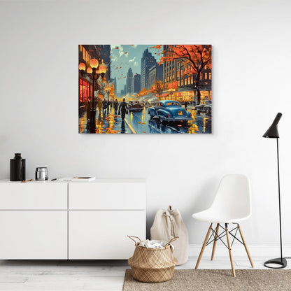 Tableau Style Vintage : Autumn City Affiches, reproductions et œuvres graphiques Art Virtuoso