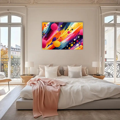 Tableau Tache de Peinture : Galaxie Colorée