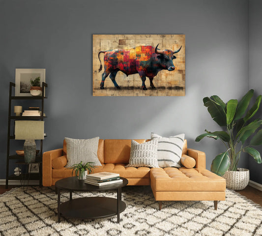 Tableau Taureau Moderne