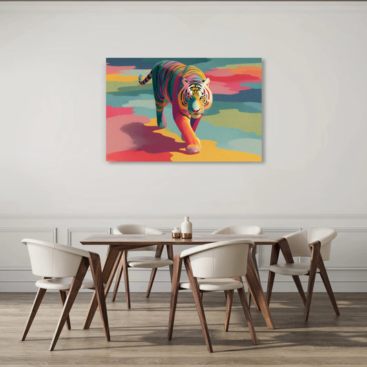 Tableau Tigre Multicolore