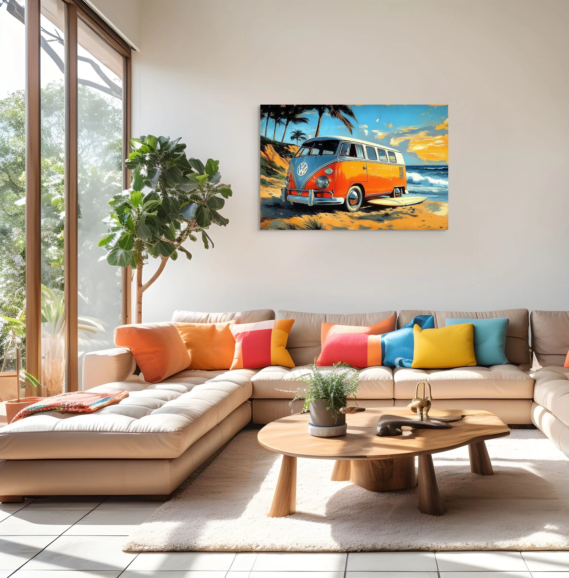 70s Vintage Surf Van Wall Art – Combi Paradise | Art Virtuoso 70s Vintage Surf Van Wall Art – Combi Paradise | Art Virtuoso
