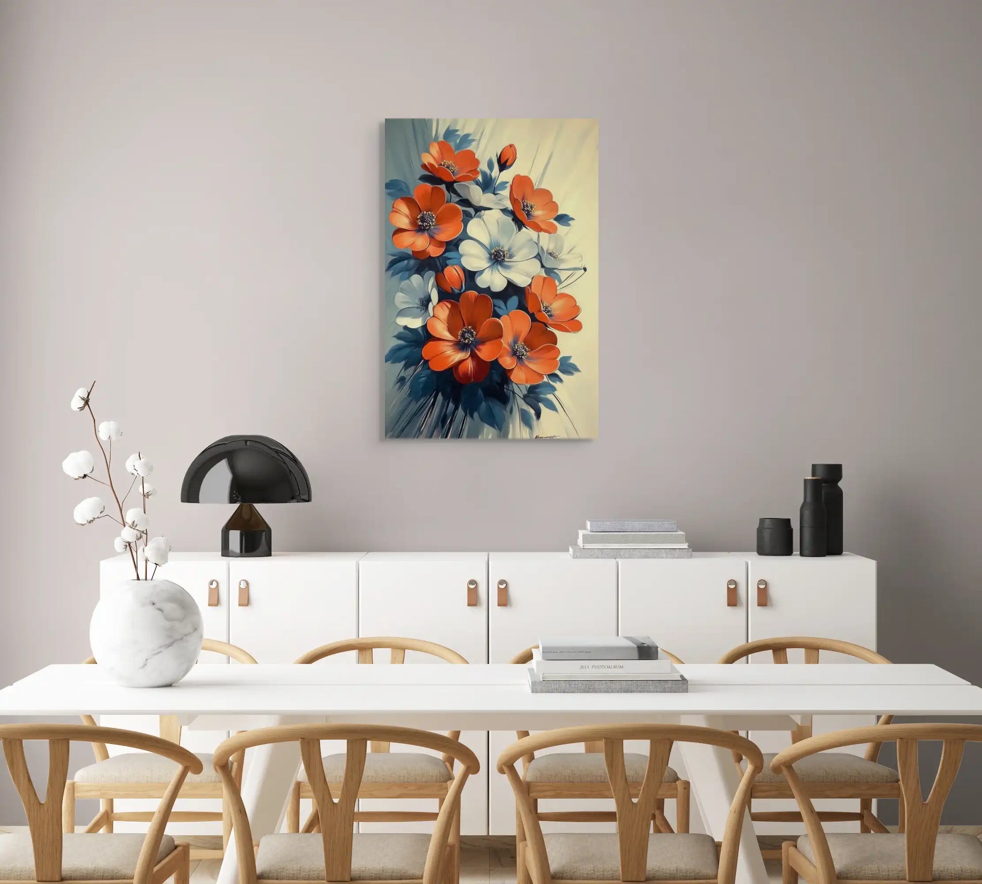 Tableau Vintage Chambre : Cosmos en Corail Affiches, reproductions et œuvres graphiques Art Virtuoso