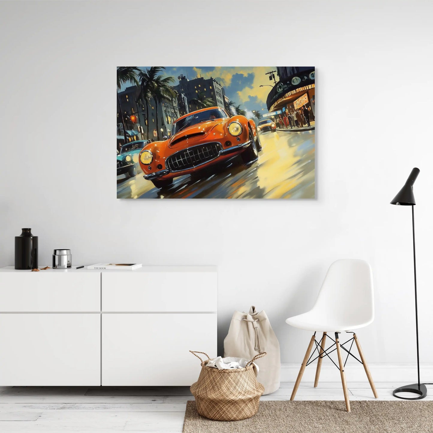 Tableau Vintage Déco : Miami Sunset Drive Affiches, reproductions et œuvres graphiques Art Virtuoso