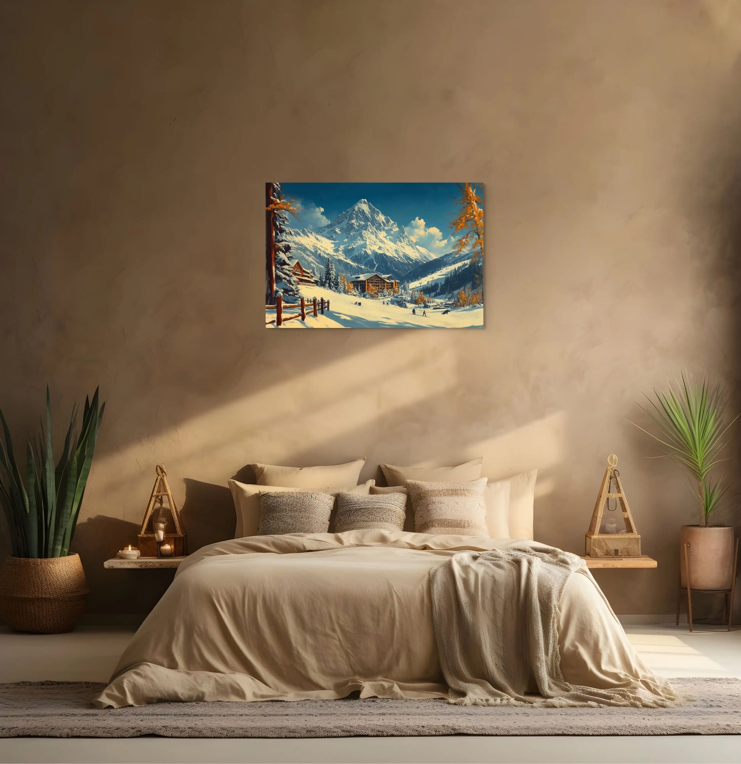 Tableau Vintage Ski : Splendeur des Alpes Affiches, reproductions et œuvres graphiques Art Virtuoso
