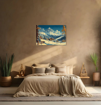 Tableau Vintage Ski : Splendeur des Alpes Affiches, reproductions et œuvres graphiques Art Virtuoso
