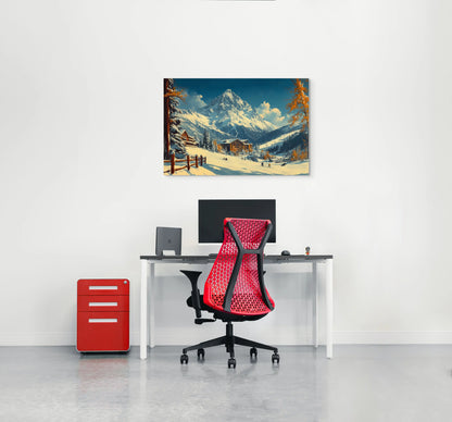 Tableau Vintage Ski : Splendeur des Alpes Affiches, reproductions et œuvres graphiques Art Virtuoso
