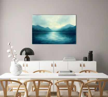 Tableau Zen Pour Salon - Sérénité Bleutée