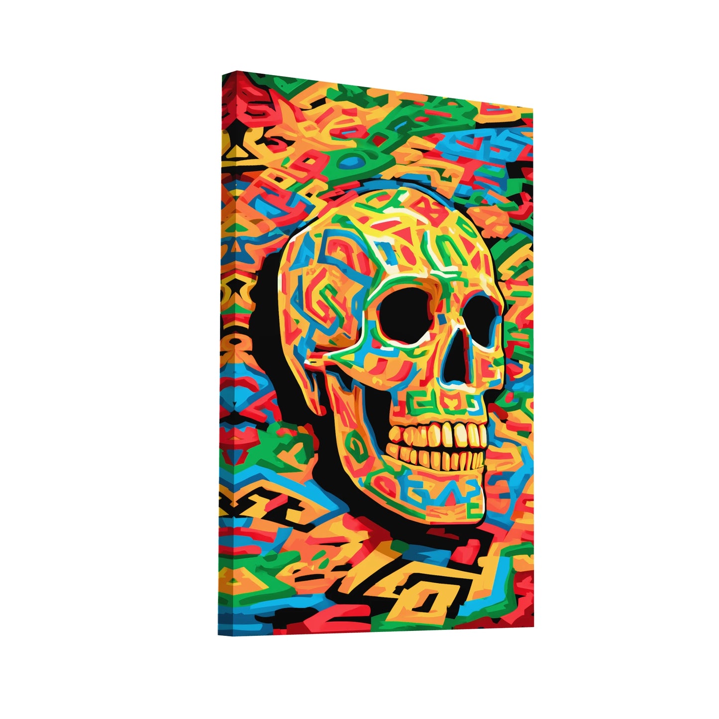 Product Hero 3D WebP Tête de Mort Pop Art - Skull Explosion - Art Virtuoso