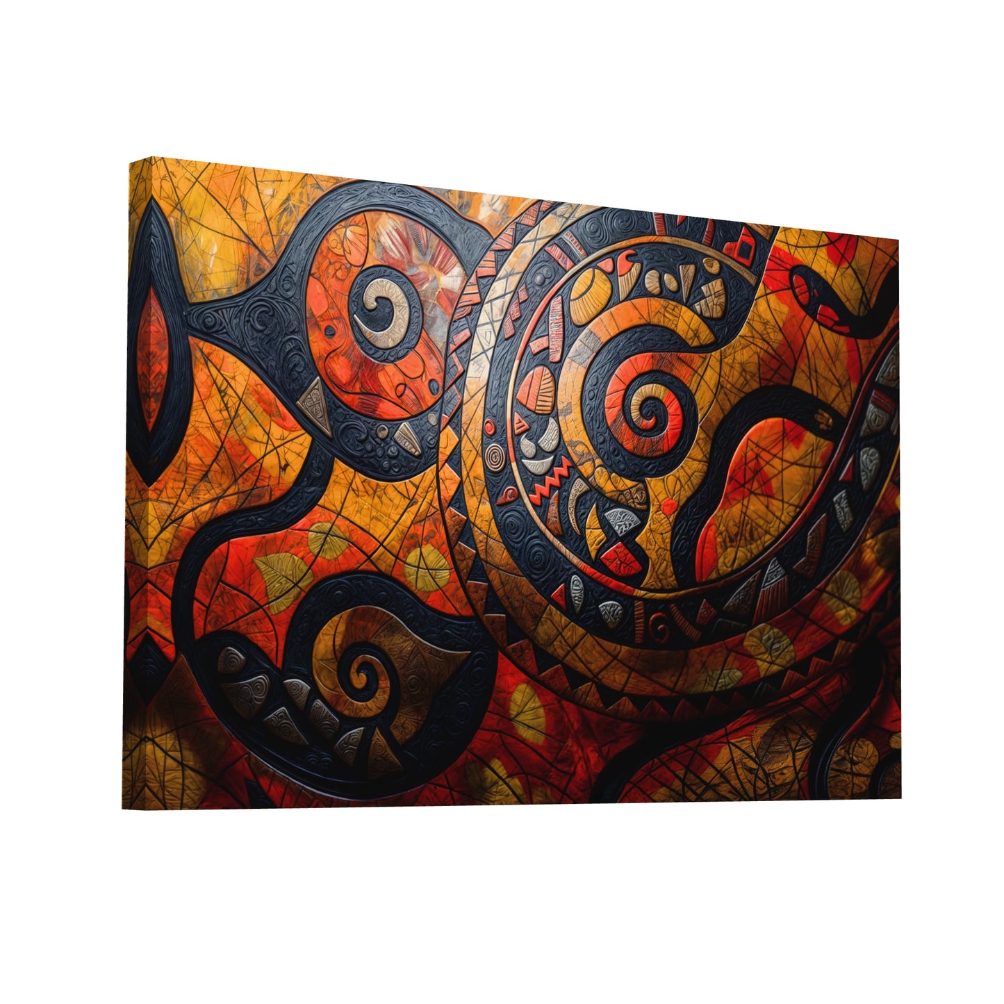 Product Hero 3D WebP Toile Déco Murale Africaine - Art Virtuoso