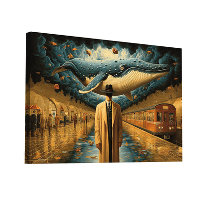 Product Hero 3D WebP Toile La Baleine du Métro - Art Virtuoso