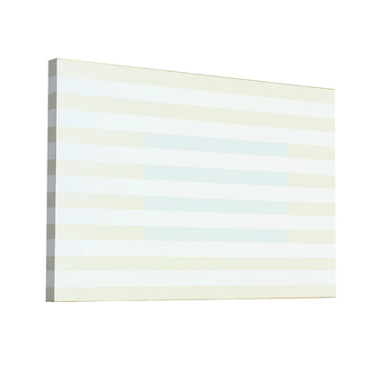 Product Hero 3D WebP Toile Minimaliste à Bandes Horizontales Beige et Bleu Pale - Art Virtuoso