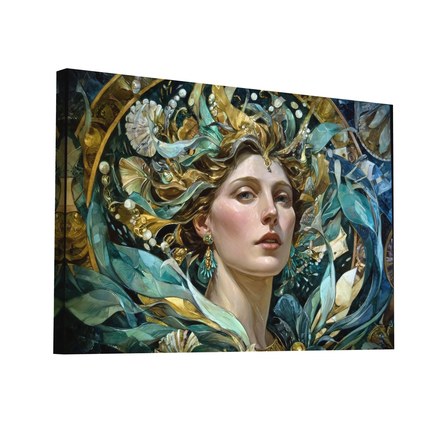 Product Hero 3D WebP Portrait Muse Marine - Style Art nouveau - Art Virtuoso