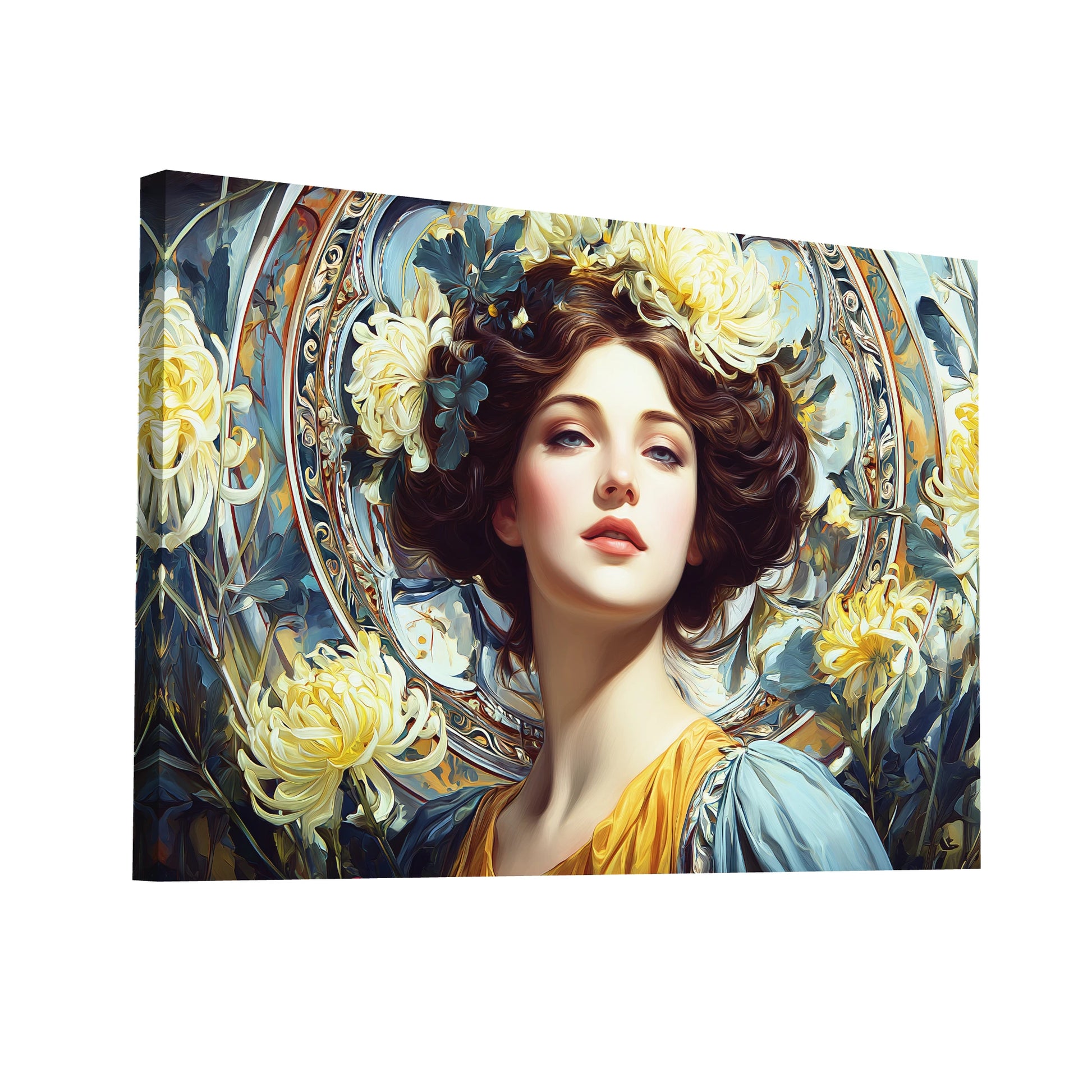 Product Hero 3D WebP Toile Muse - Motif Art Nouveau - Art Virtuoso