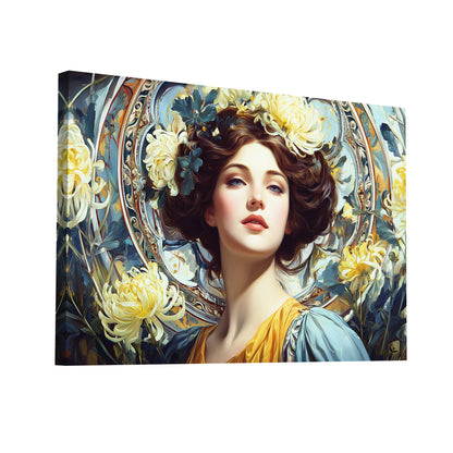 Product Hero 3D WebP Toile Muse - Motif Art Nouveau - Art Virtuoso