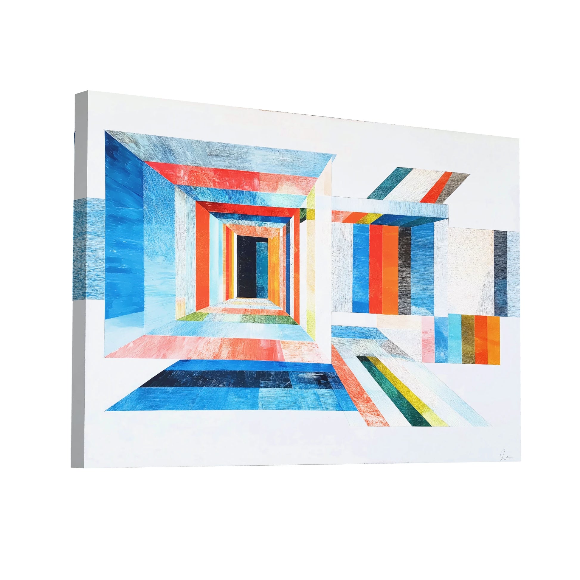 Product Hero 3D WebP Toile Nordique cinétique – tunnel et prismes - Art Virtuoso