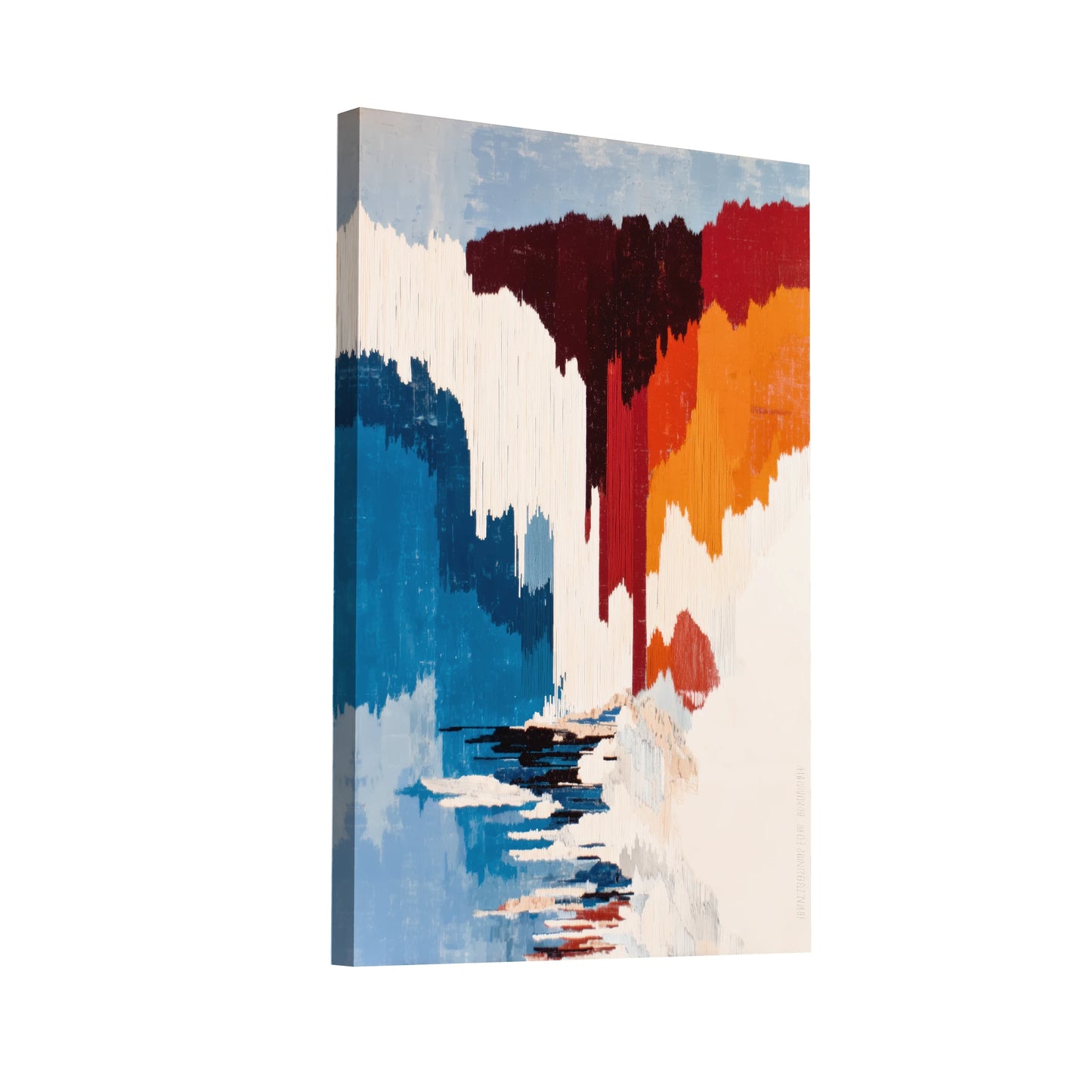 Product Hero 3D WebP Toile nordique coulées boréales – Cascades de couleur - Art Virtuoso