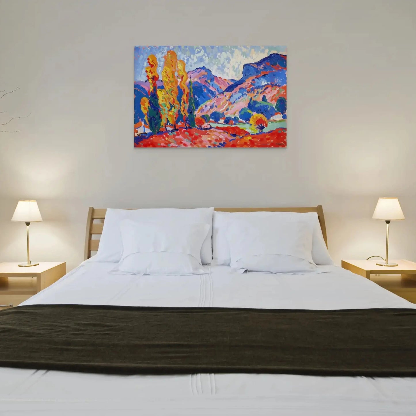 Toile Paysage Montagne - Style Fauve Affiches, reproductions et œuvres graphiques Art Virtuoso