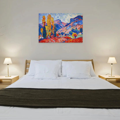 Toile Paysage Montagne - Style Fauve Affiches, reproductions et œuvres graphiques Art Virtuoso