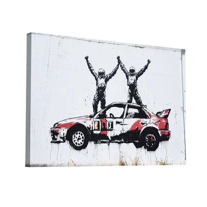 Product Hero 3D WebP Toile Peinture Voiture Graffiti - Style Bansky - Art Virtuoso