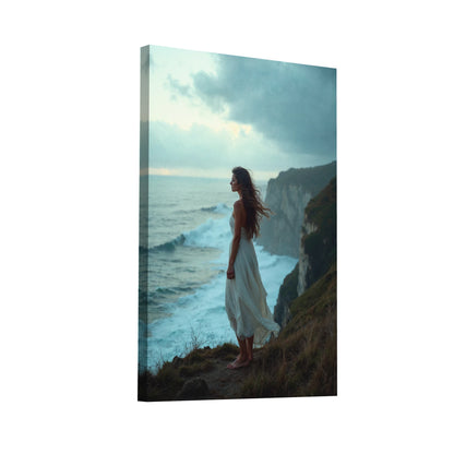 Product Hero 3D WebP Toile Photo Femme - Rêverie Océanique - Art Virtuoso