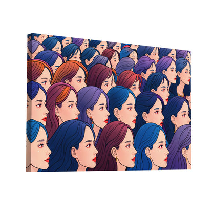 Product Hero 3D WebP Toile Pop Art : Ode à la Beauté Plurielle - Art Virtuoso