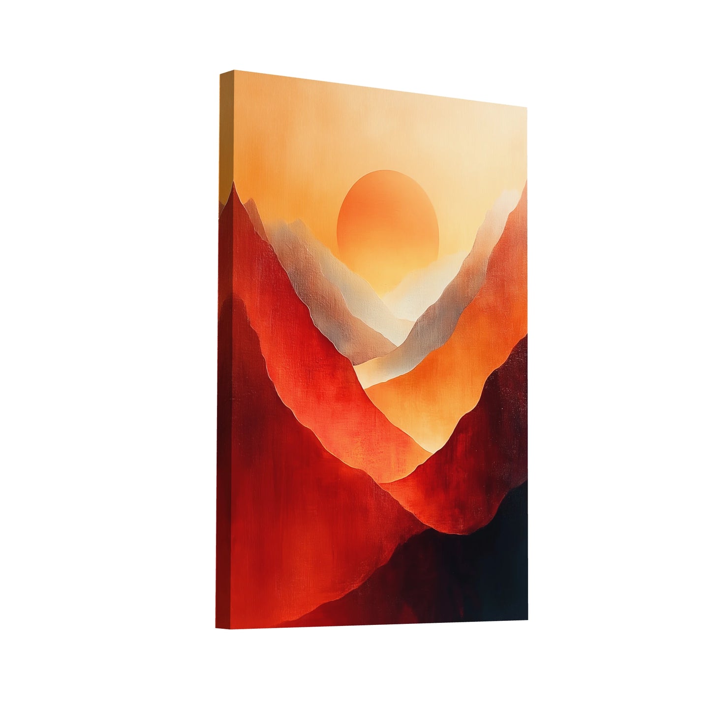 Product Hero 3D WebP Toile Terracotta - Soleil Couchant - Art Virtuoso