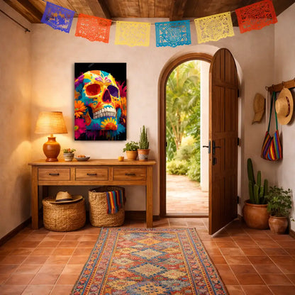 Mexikanische Kunst – Totenkopf (Calavera) – Leinwand