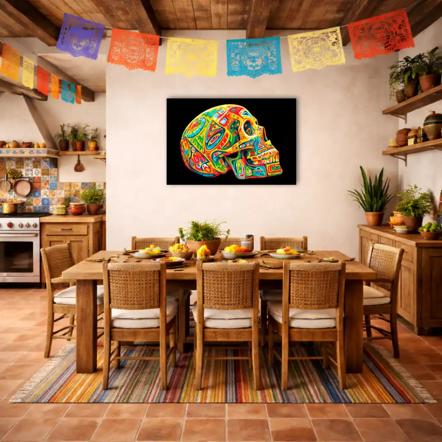 Mexican Sugar Skull Wall Art – Graphic and Symbolic