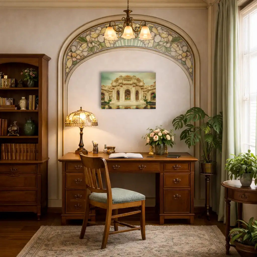 Pavillon der Belle Époque – Leinwand Wanddekoration