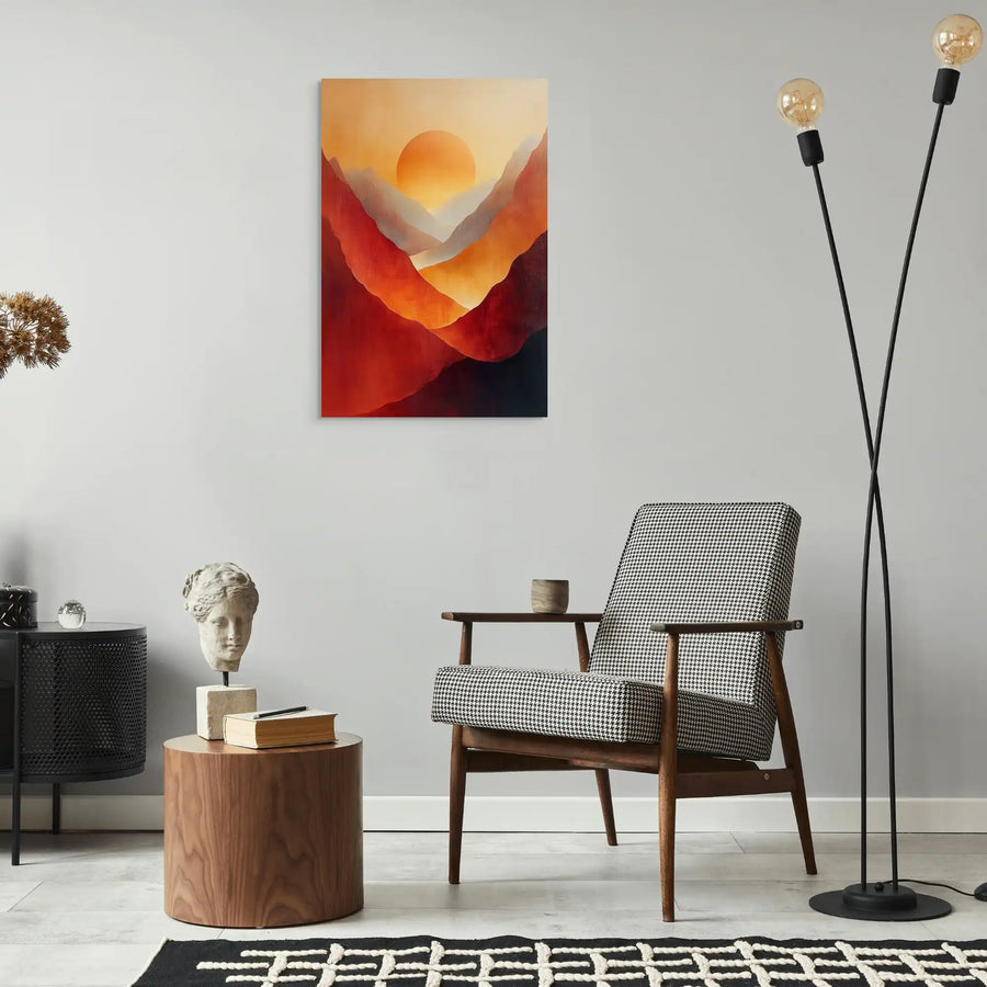 Toile Terracotta - Soleil Couchant